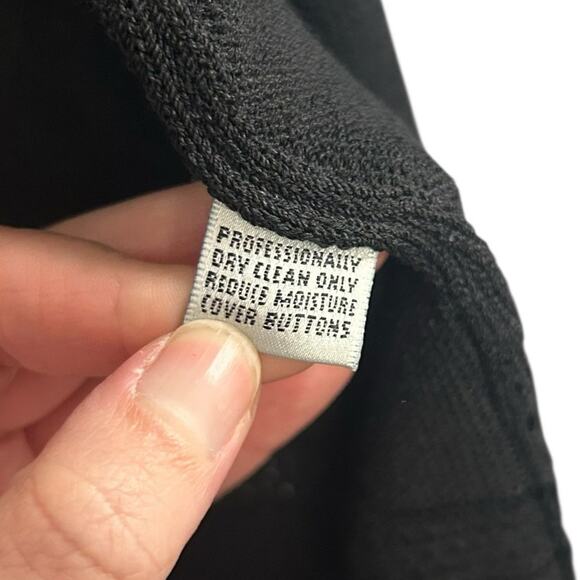 St. John Collection by Marie Gray Black Short Sleeve Cardigan Sweater Womens 6 - Picture 4 of 5